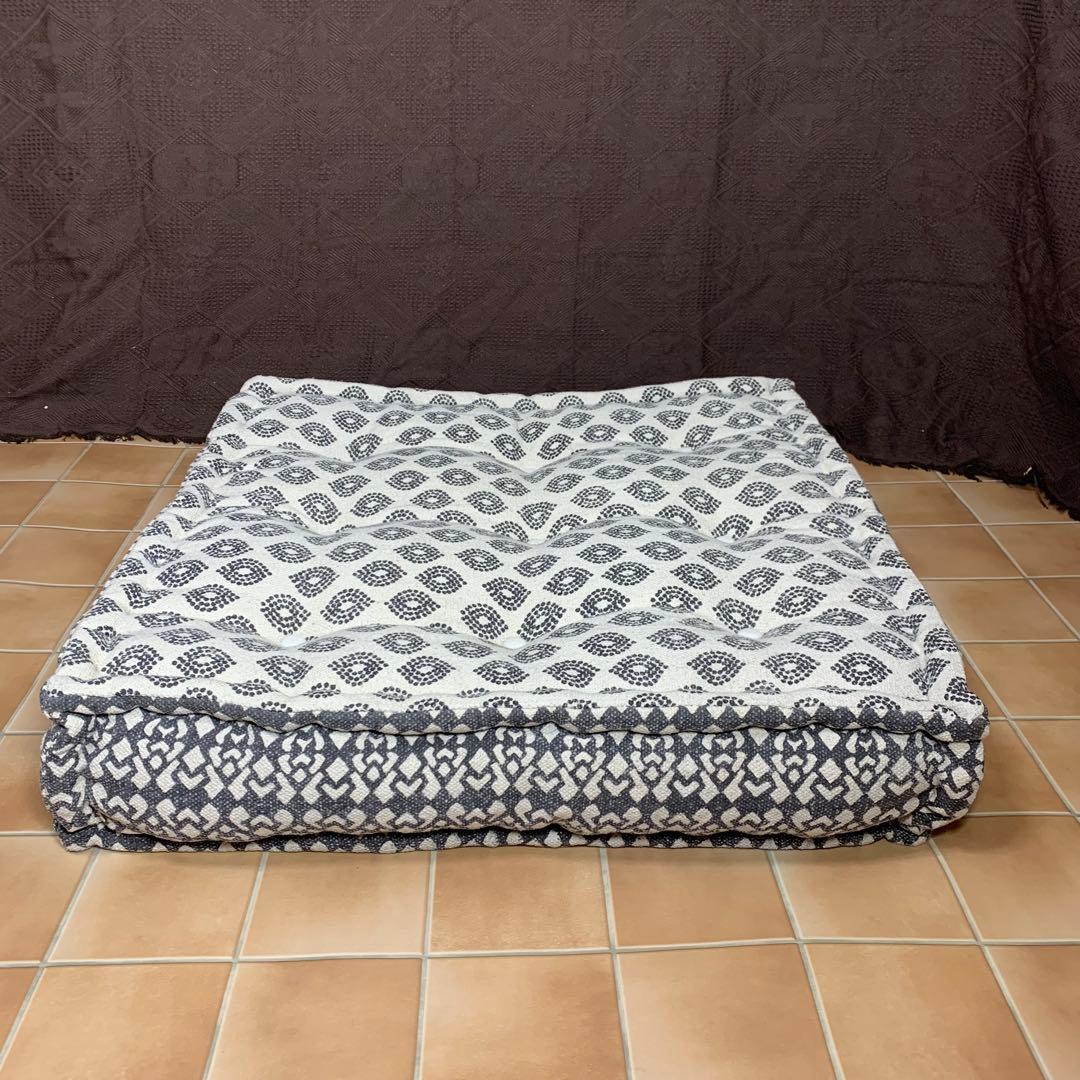 【美品】アデペシュ ブロックマルチソファ オットマン ホワイト