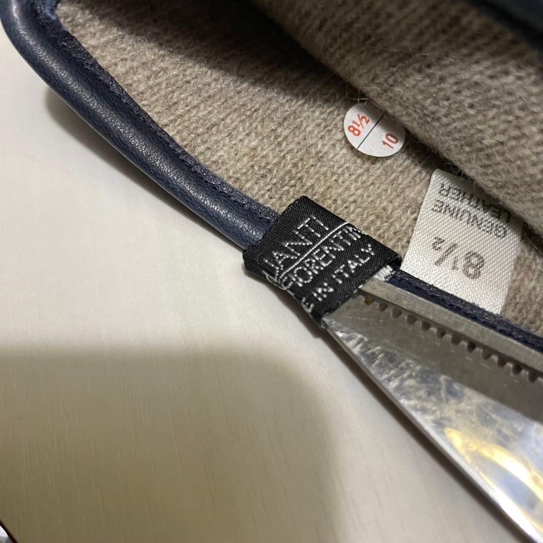 美品☆メンズ☆手袋☆ネイビー☆ブルー☆グラデーション☆シープスキン☆