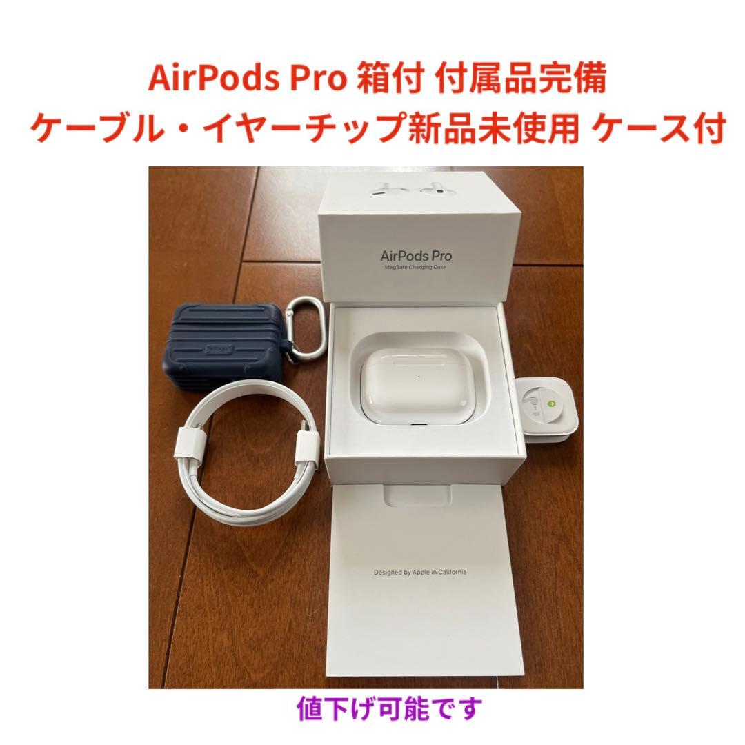 AirPods Pro 箱付 付属品完備 ケーブル・イヤーチップ新品 ケース付