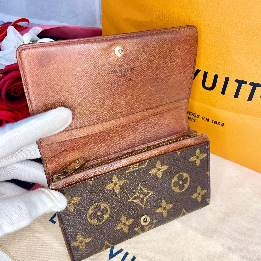 ルイヴィトン トレゾール モノグラム L字ファスナー 折り財布