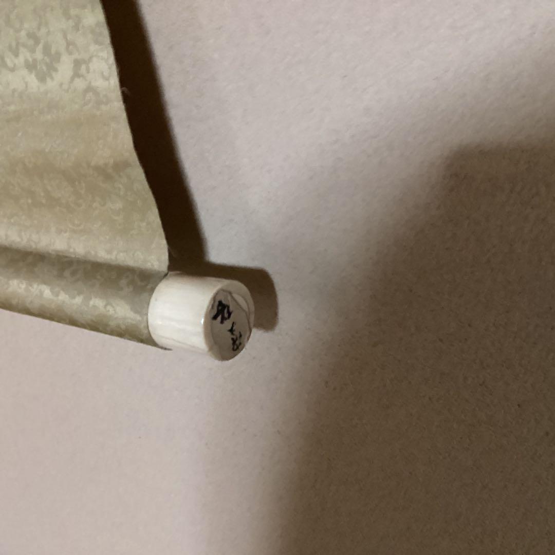 O-6 桜花の図　尚文　　桜と青い鳥の掛軸