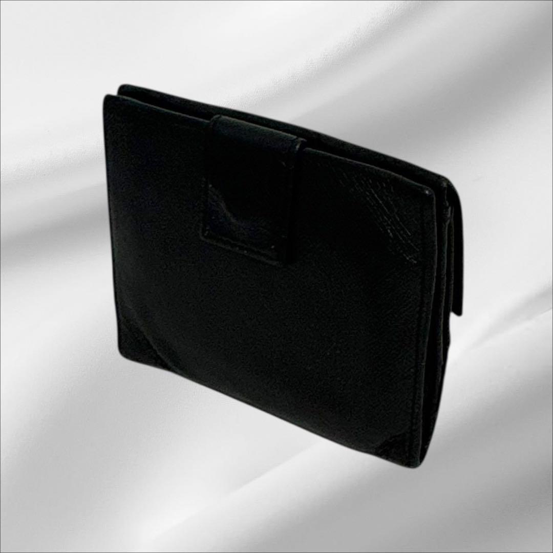 極美品✨PRADA プラダ 三つ折り財布 サフィアーノ ブラック 黒