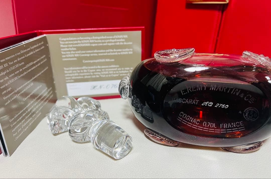 レミーマルタン ルイ13世　バカラ　冊子・替栓・観音開き化粧箱・外箱！未開封