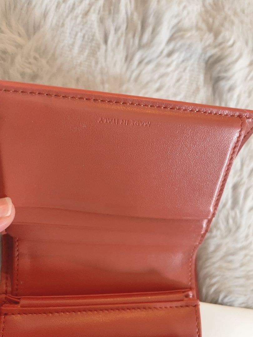 Racine　CELINE 三つ折りトリオンフ財布 テラコッタ色