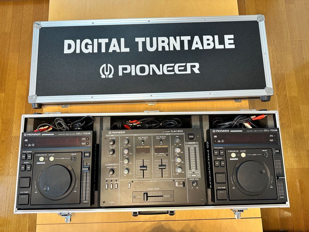 Pioneer CDJ-700S×2 DJM-300 純正ケース ケーブル