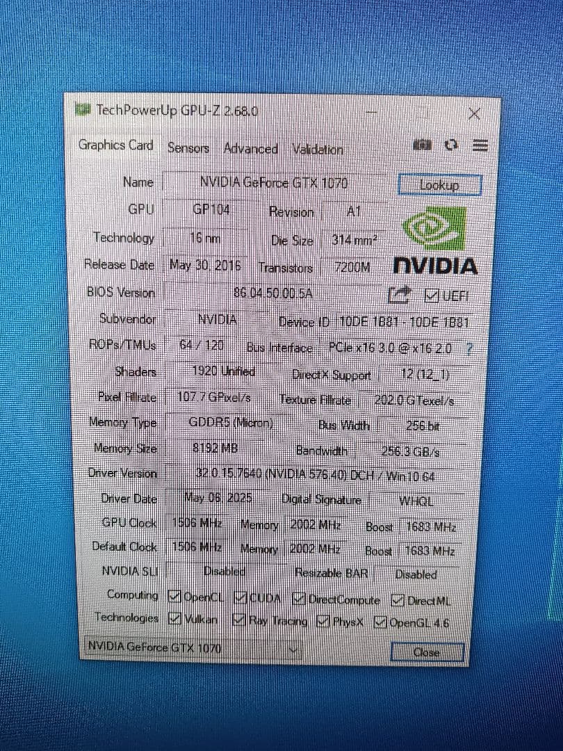 ✪ GTX1070 DUAL 8G GDDR5 グラフィックボード