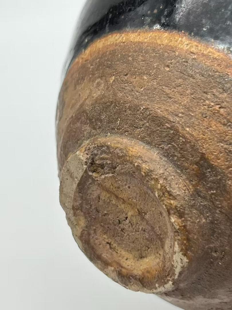 宋時代　黑釉天目梅花文茶碗　木の葉　福清窯茶盞 吉州窯 唐物(A-93)