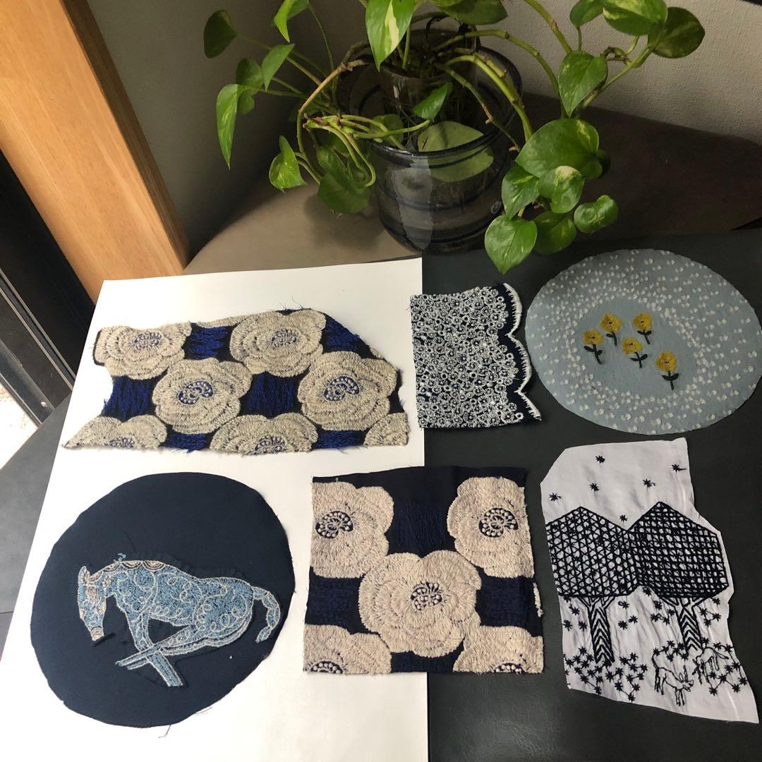 総刺繍柄ハギレ/ミナペルホネン