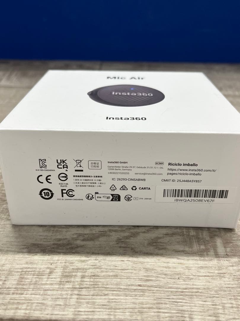 【未開封】Insta360 ワイヤレスマイクMic Air CINSABWB