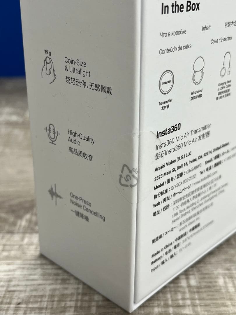 【未開封】Insta360 ワイヤレスマイクMic Air CINSABWB