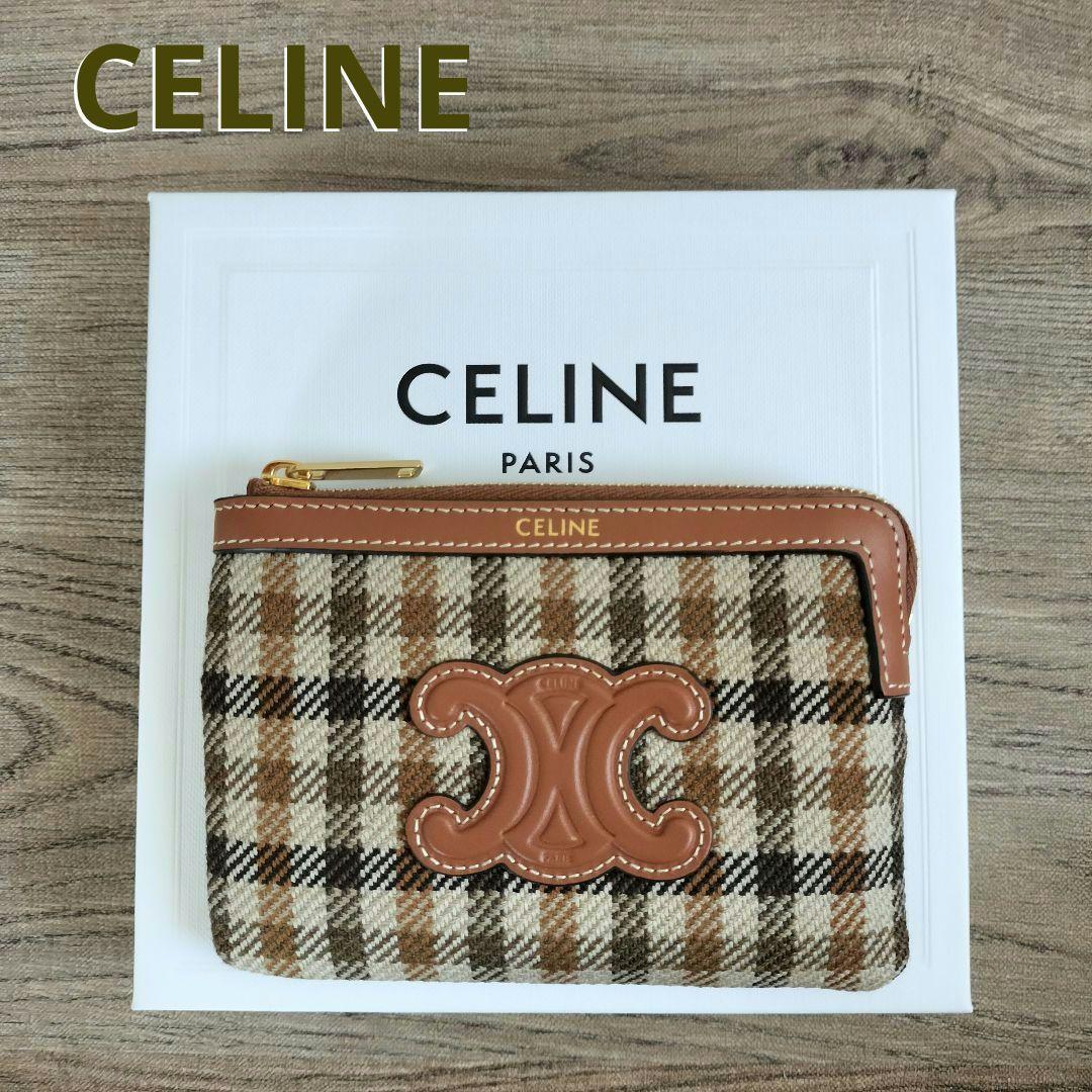 希少✨CELINE セリーヌ ケース　カードポーチ　チェック柄