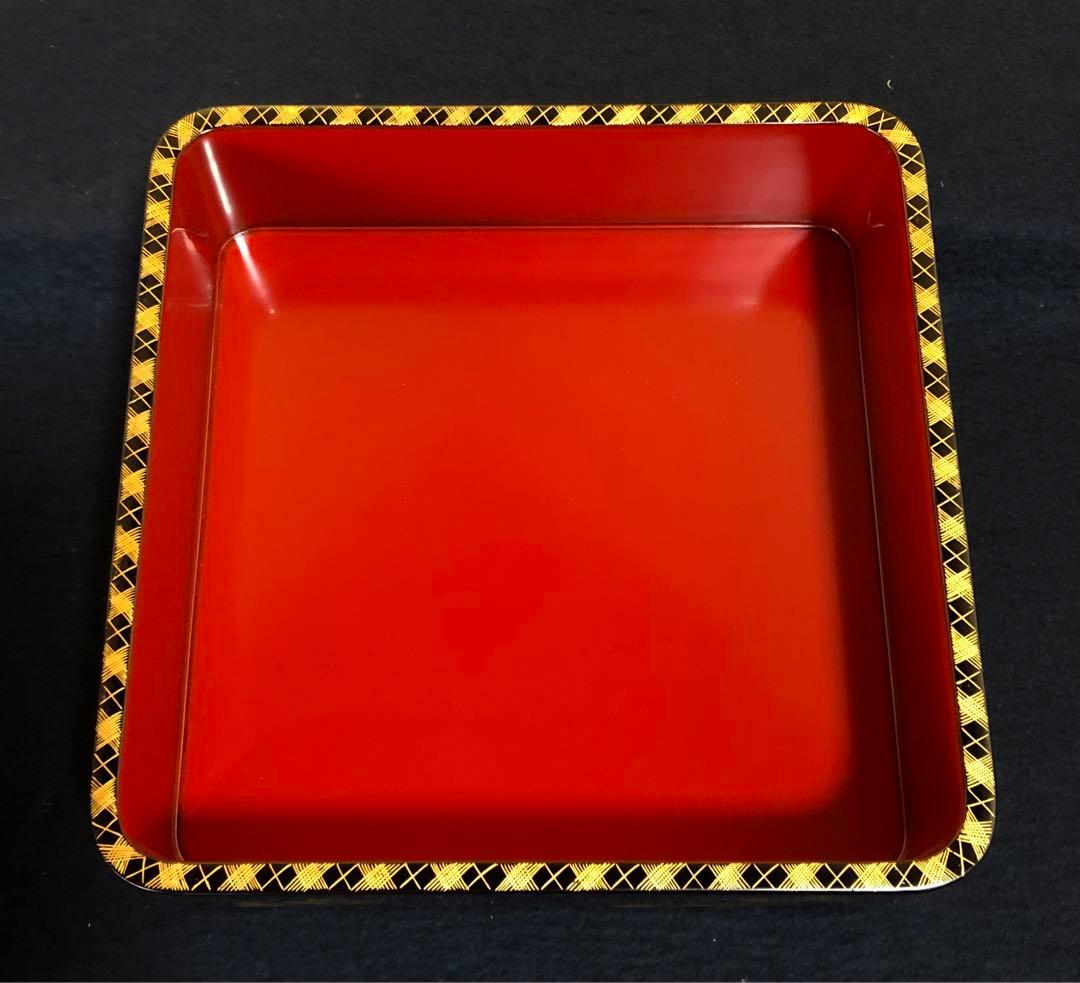 《R》輪島塗 沈金若松舞鶴 五段重 替蓋 台付 山崖松花堂謹製 251222か2