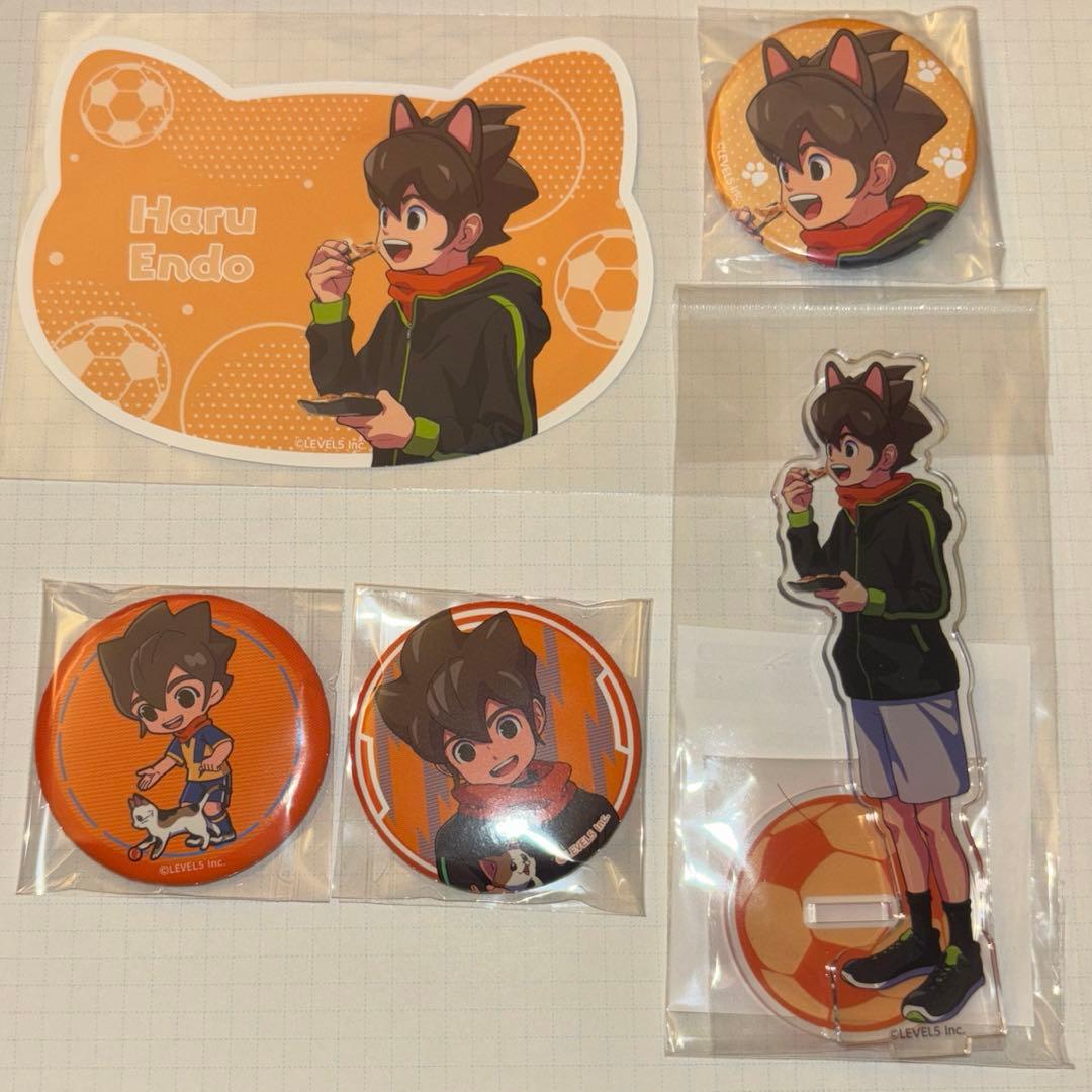 イナズマイレブン 円堂ハル ナンジャタウン まねきねこ アクスタ 缶バッジ