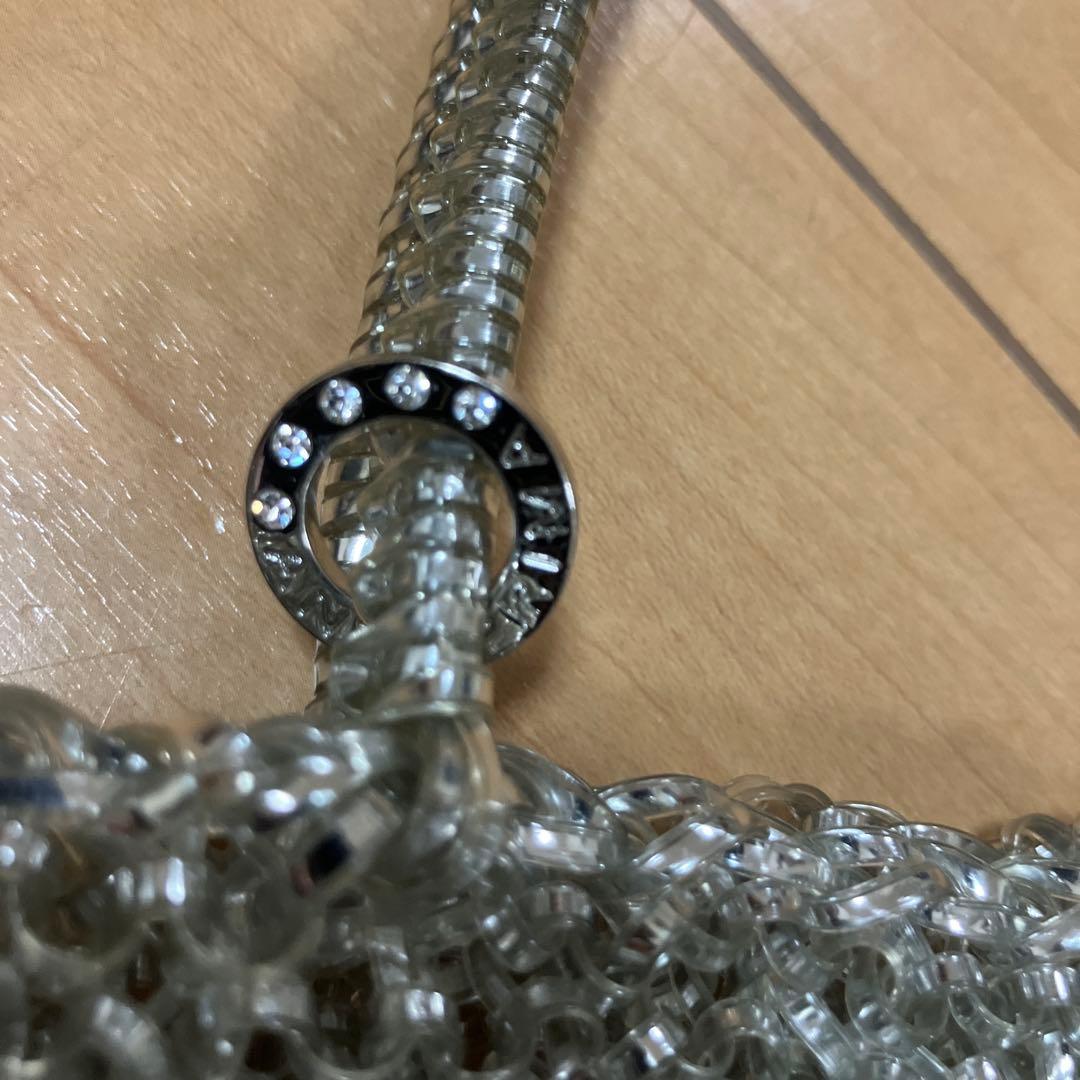 ANTEPRIMAシルバー ビーズ編み パーティーバッグ