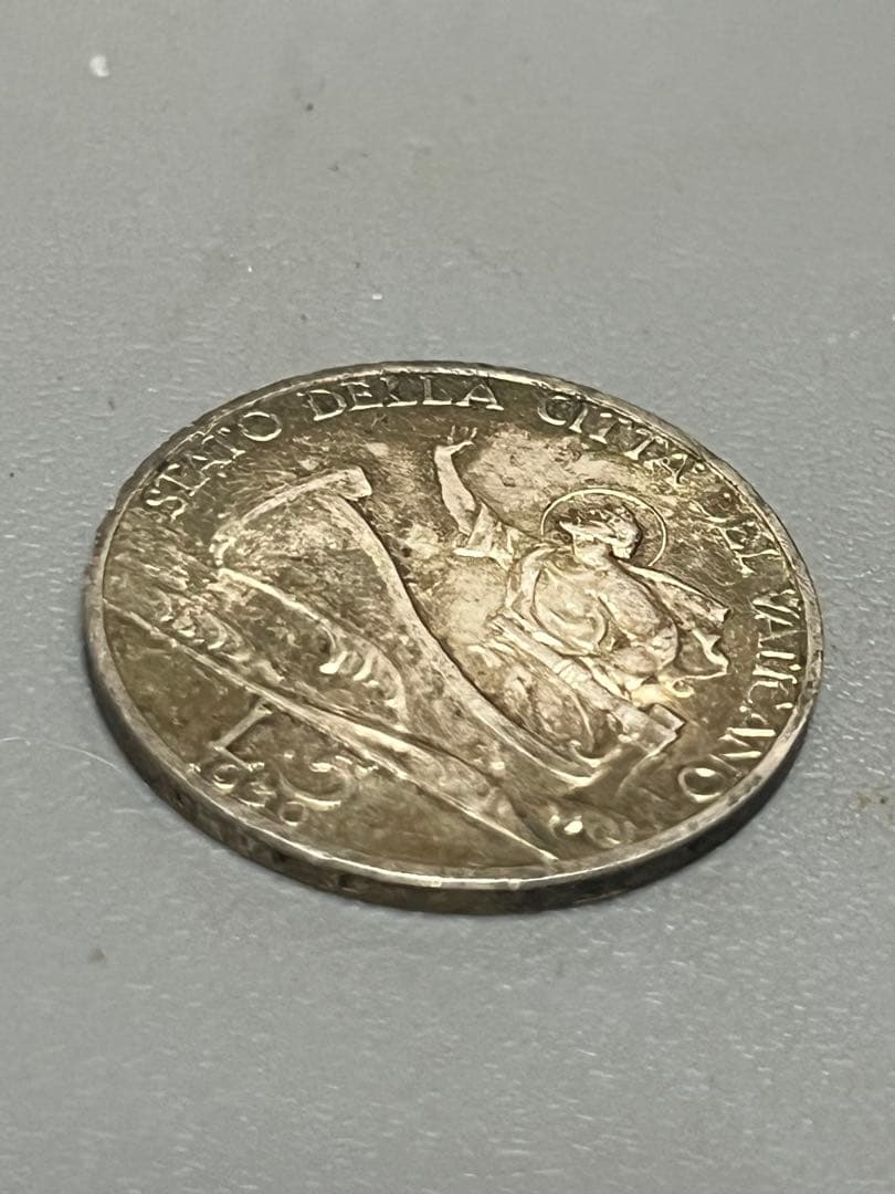 1930年 バチカン 5リラ 銀貨 ピオ6世 フィレンツェ購入 イタリア