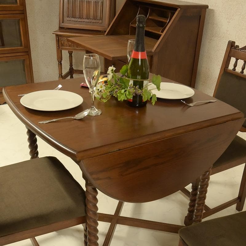 ダイニングテーブル 英国調　クラシック家具 伸長式　バタフライテーブル