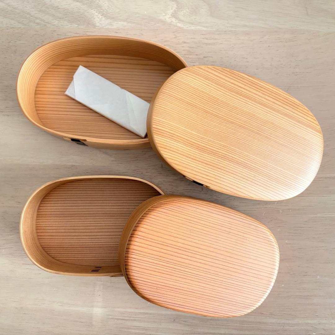 【新品箱入り】曲げわっぱ 2点セット 秋田県大館 九鳩曲物工芸 栗久 伝統工芸品