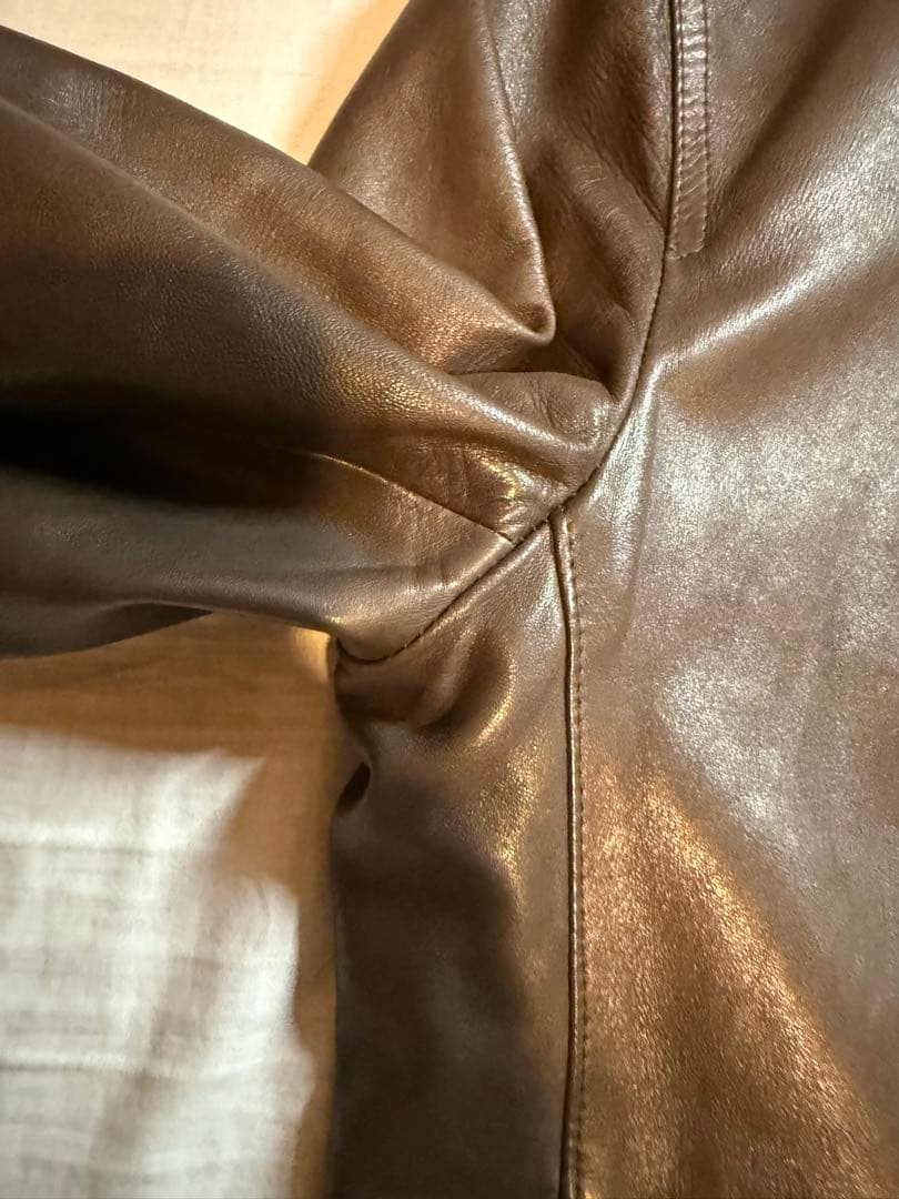 EMMETI ダークブラウン レザージャケット