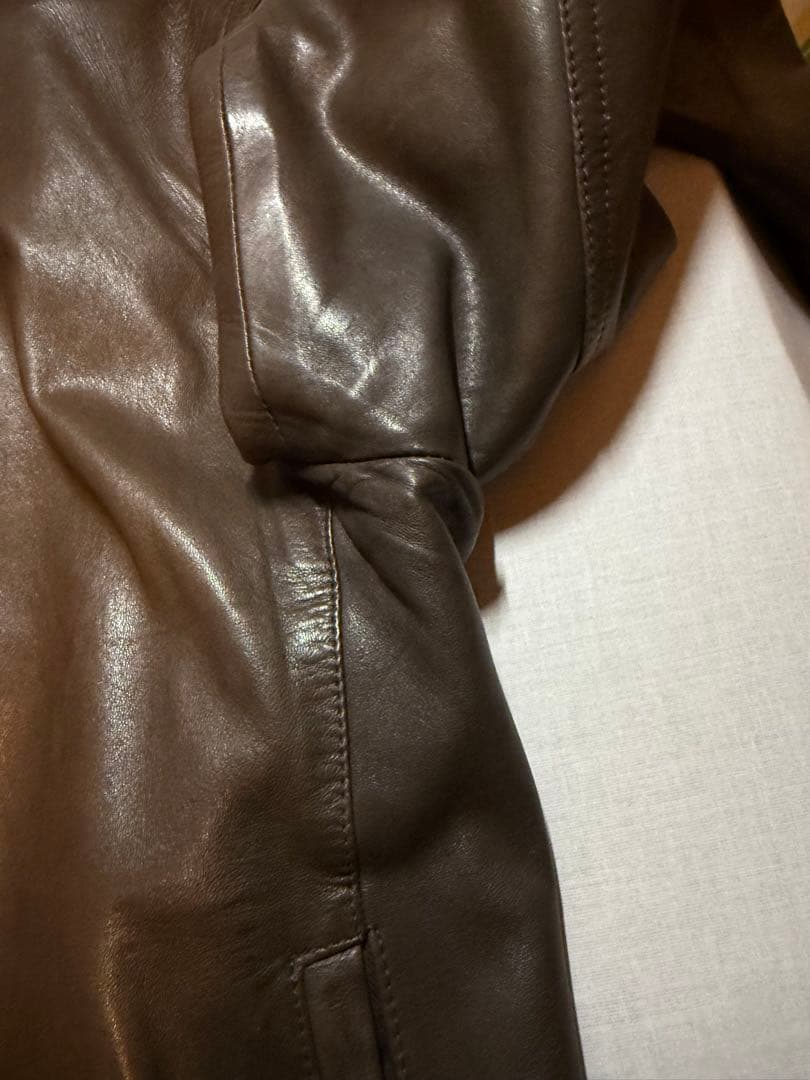EMMETI ダークブラウン レザージャケット