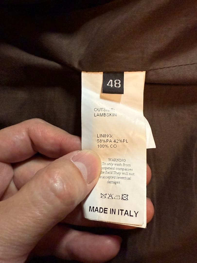 EMMETI ダークブラウン レザージャケット