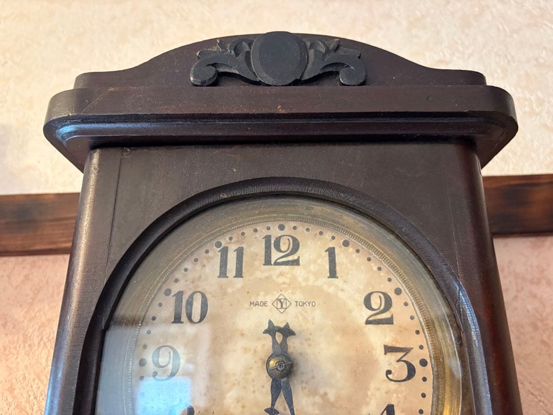 動作品・戦前の木製掛時計・ボンボン時計・愛知県時計製造同業組合