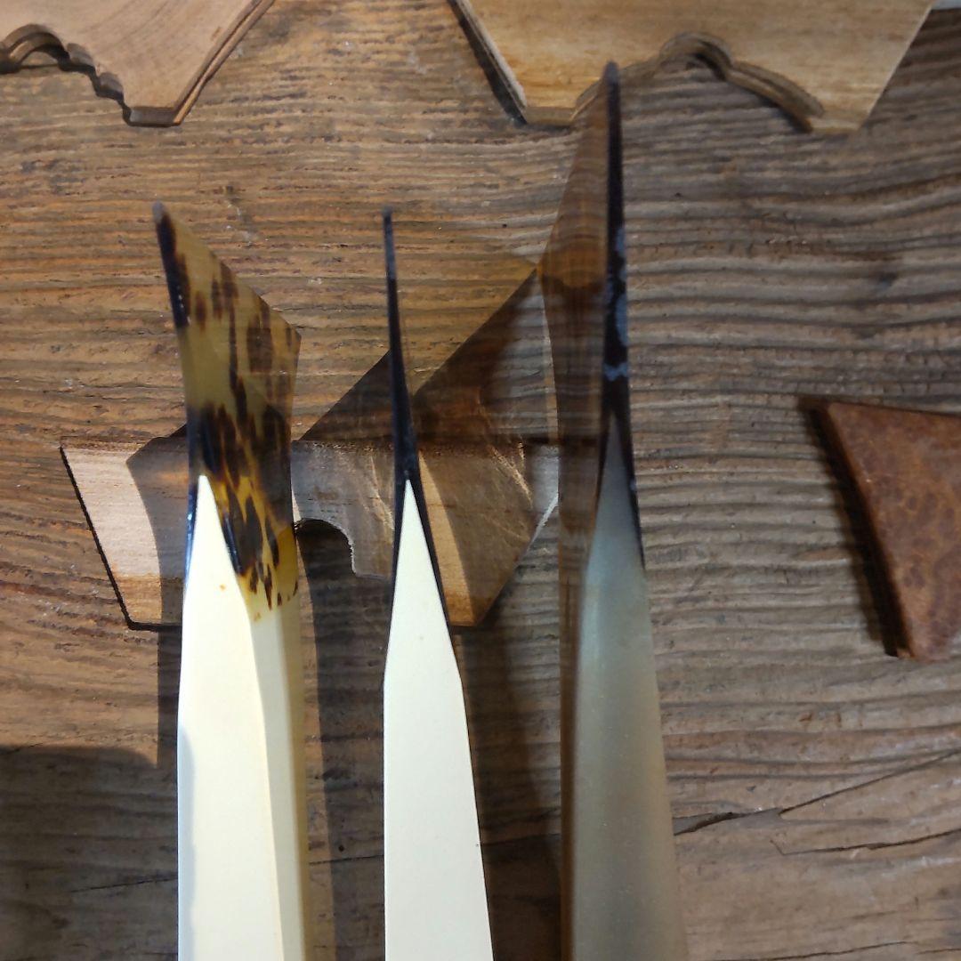 三味線バチ③6本セット、本鼈甲のシール1本有り、