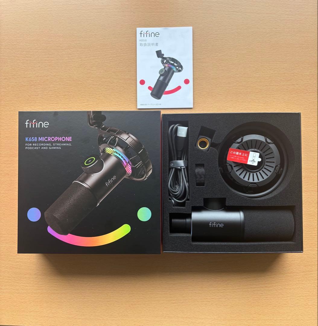 FIFINE K658コンデンサーマイク ダイナミックマイク 単一指向性 高音質