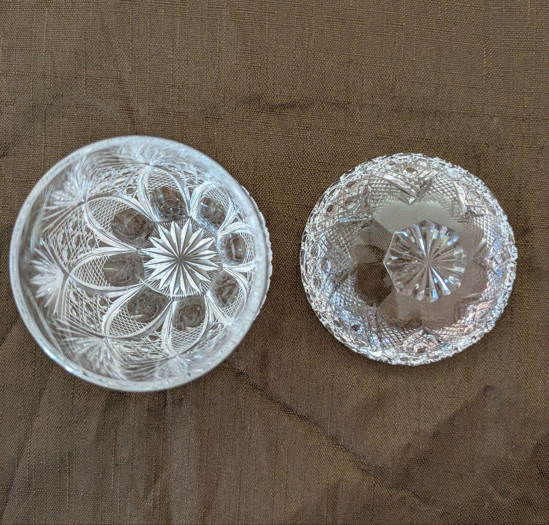 江戸切子　堀口硝子　最高級　蓋付きグラス　八角籠目（秀石作）