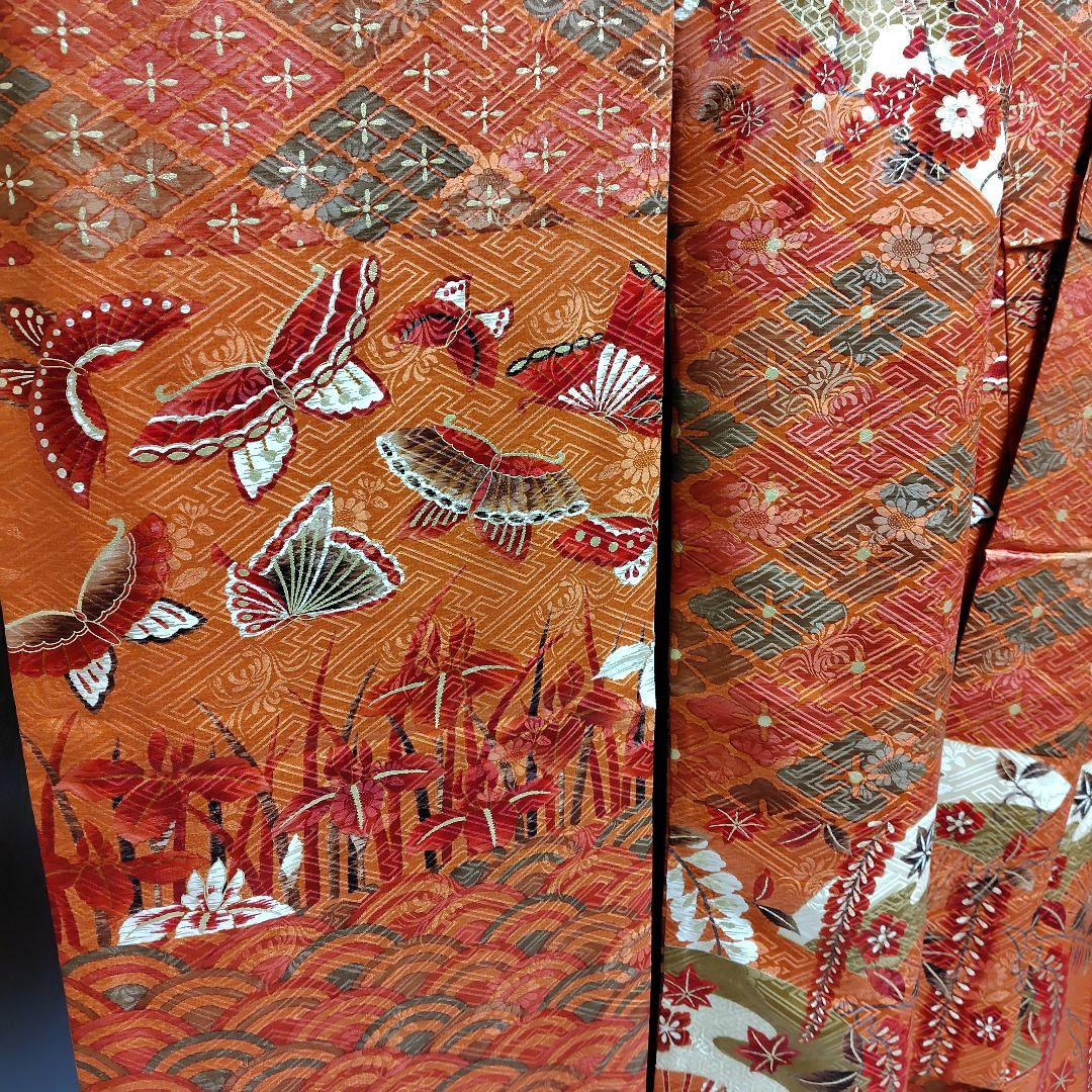 yukky★正絹　駒刺繍金彩　古典地紋　お振袖
