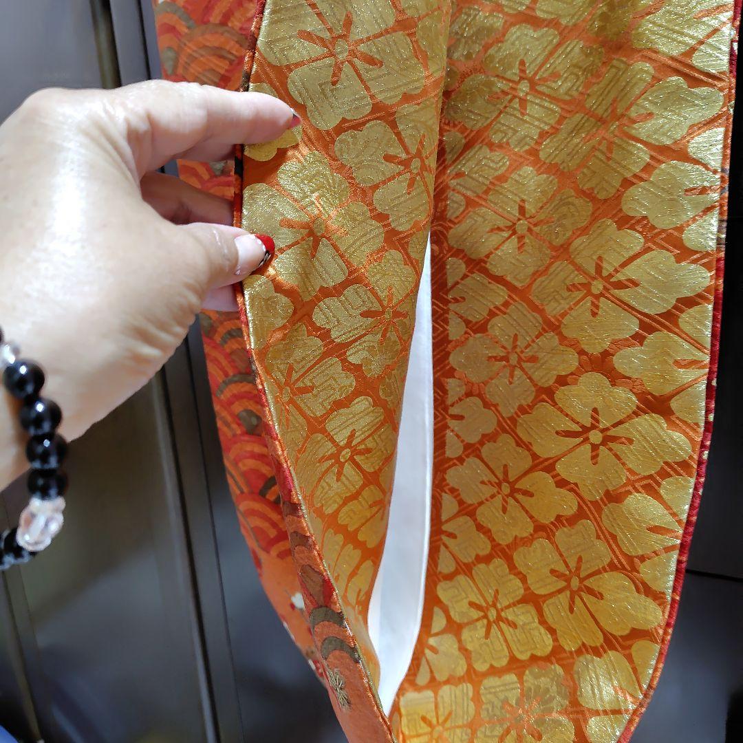 yukky★正絹　駒刺繍金彩　古典地紋　お振袖