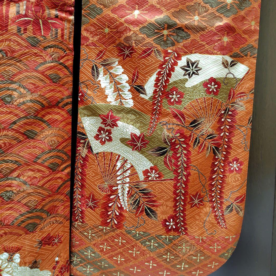 yukky★正絹　駒刺繍金彩　古典地紋　お振袖