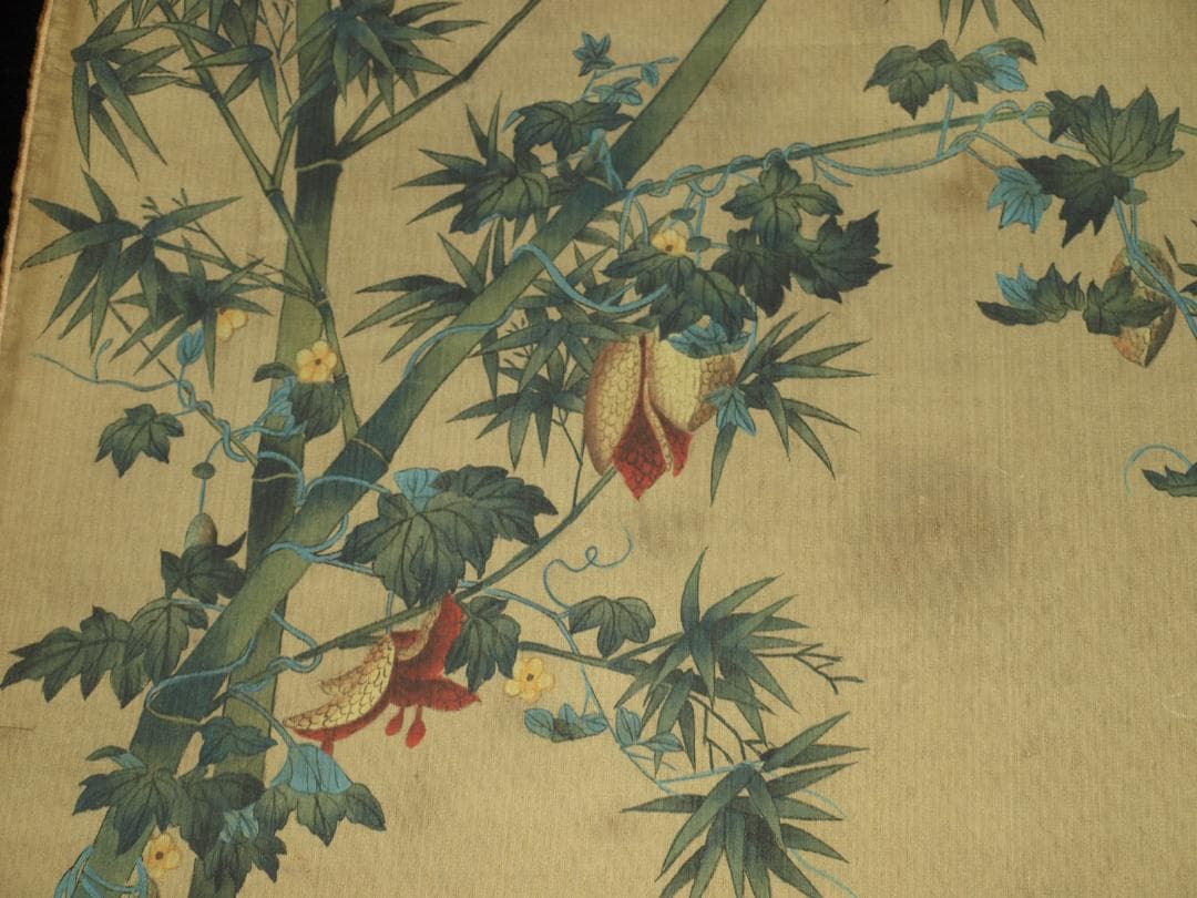 【骨董掛け軸】犬図 中国郎世寧　 清時代 肉筆保證 唐物 BD545C11-4