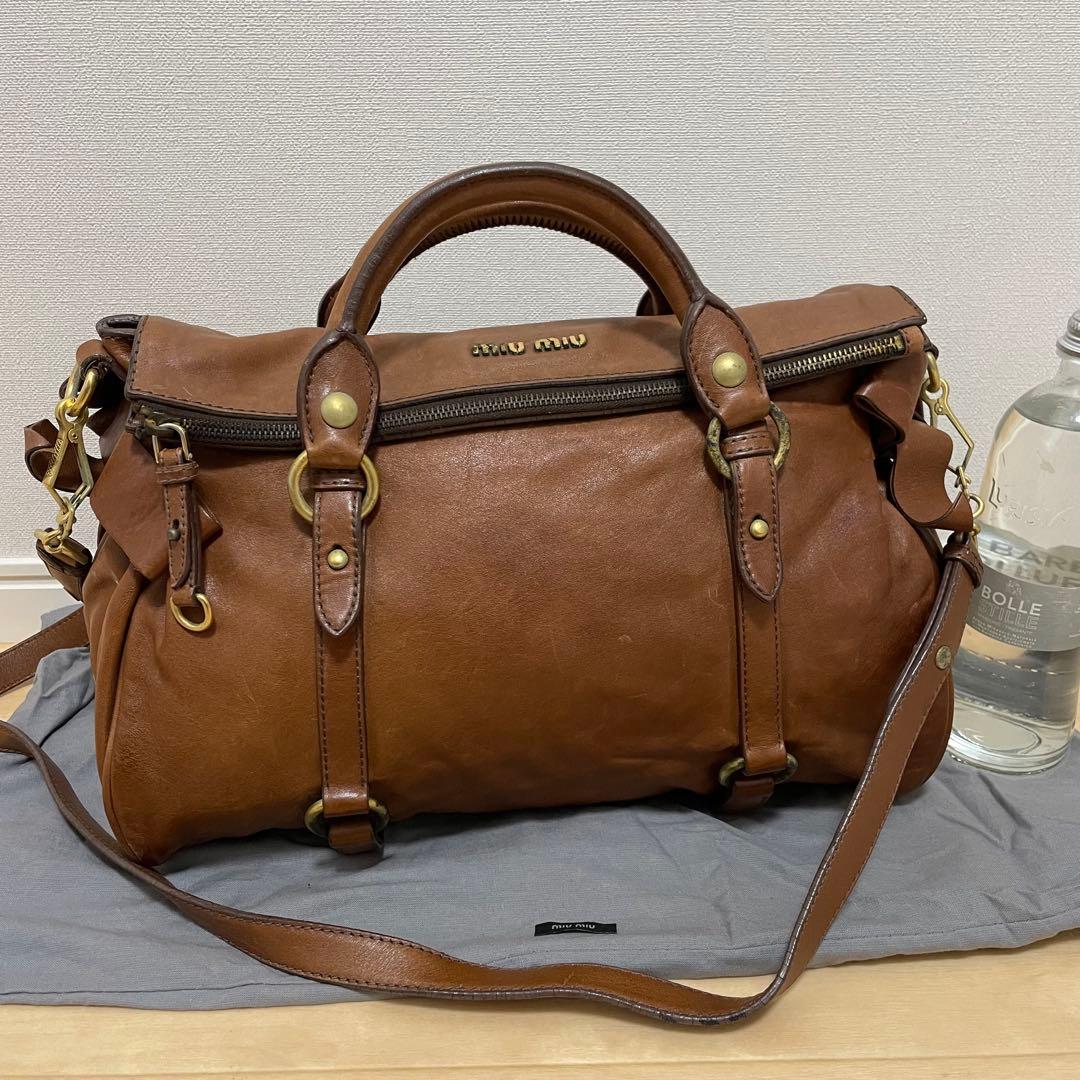 ■MIUMIU（ミュウミュウ）良品 / ハンドバッグ / ブラウン系