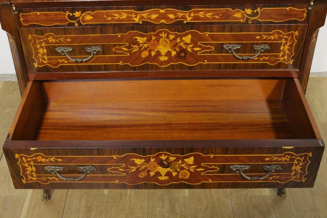 イタリア★ライティングビューロー★象嵌★ネコ脚★クラシック家具★