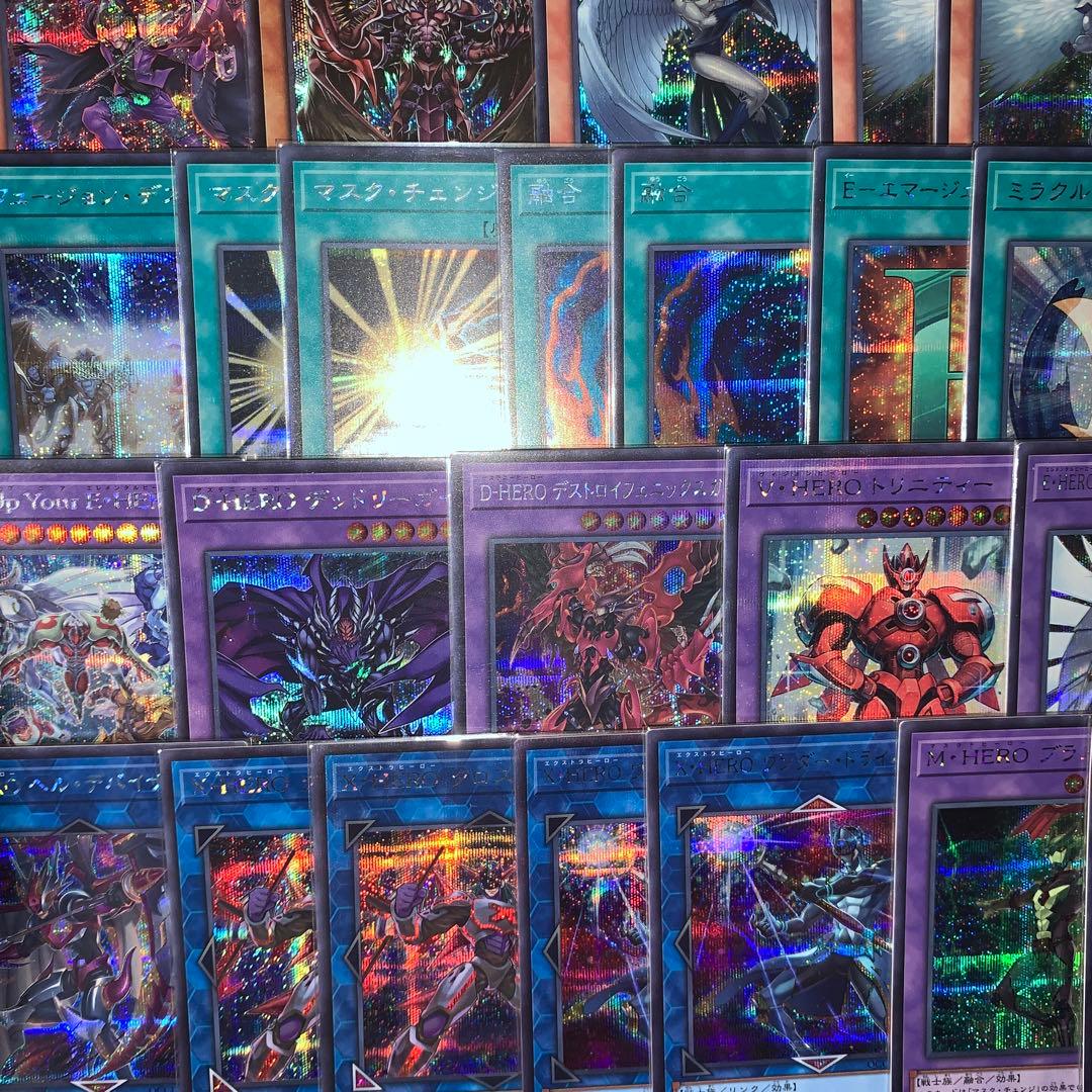 遊戯王 HERO シークレット統一 メイン40枚+EX15枚