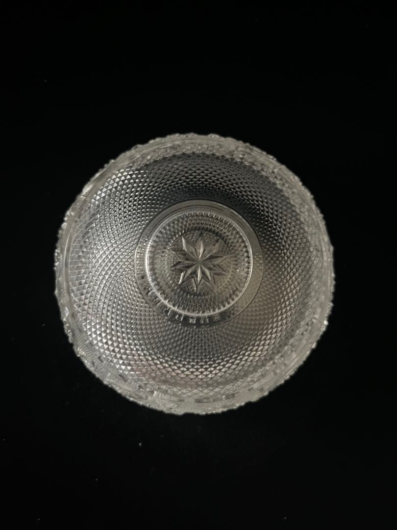 【廃番・希少】 【未使用】バカラ 花模様エッチングボウルシール・箱・冊子付