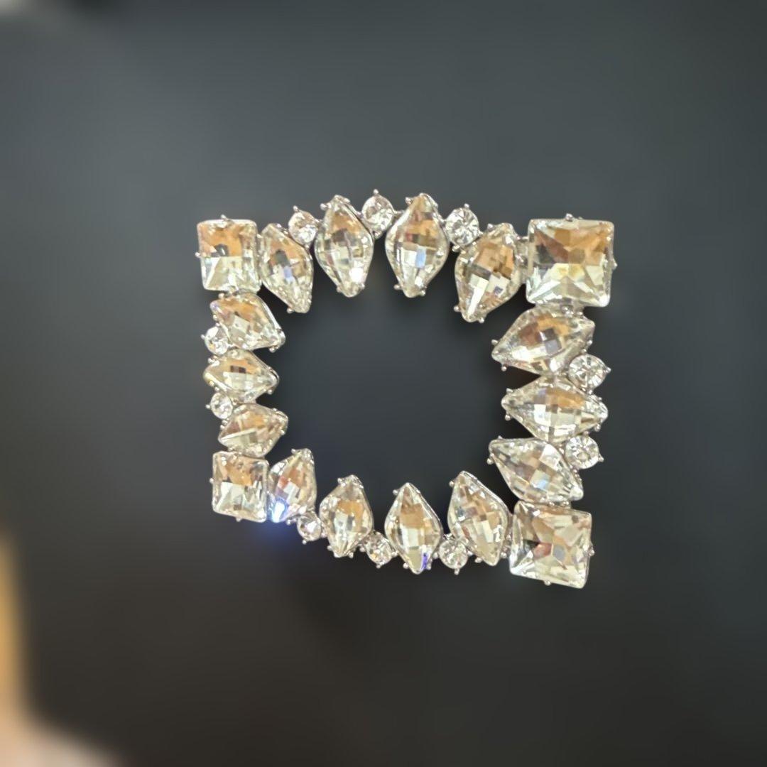 極美品✨シャルマントサック　ビジュー装飾付き　黒ハンドバッグ　パーティ入学式