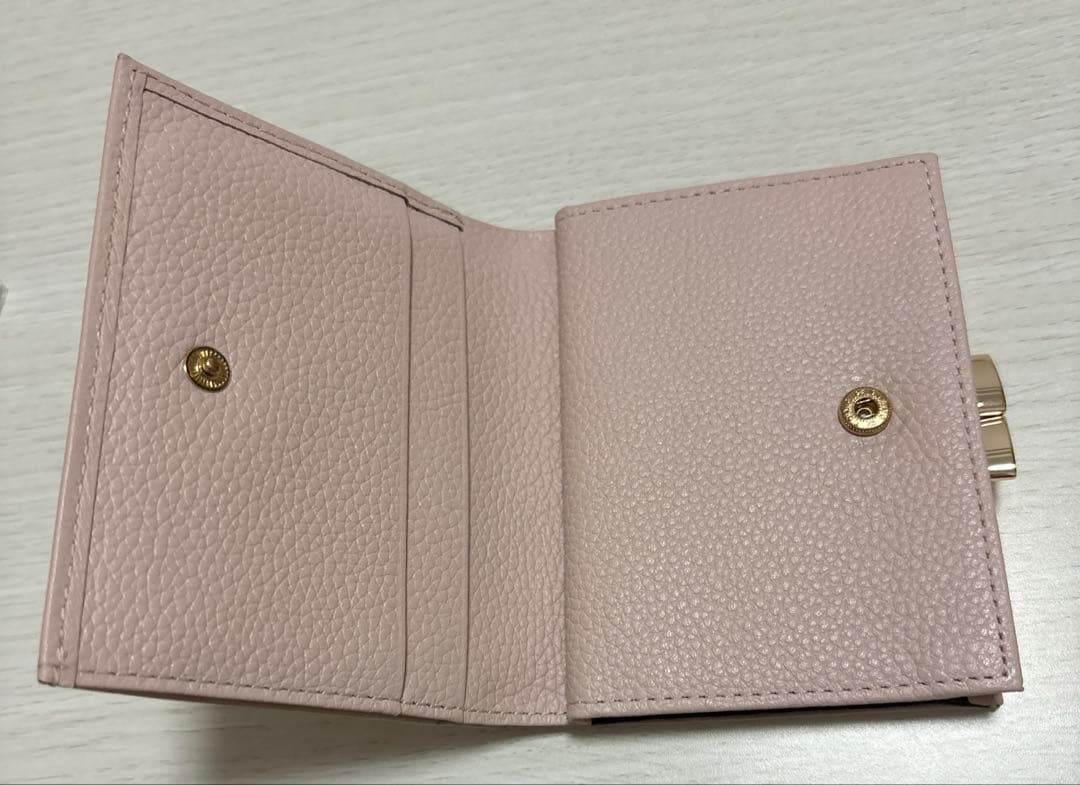 皇居　がま口財布　ピンクベージュ 皇居財布 ピンク