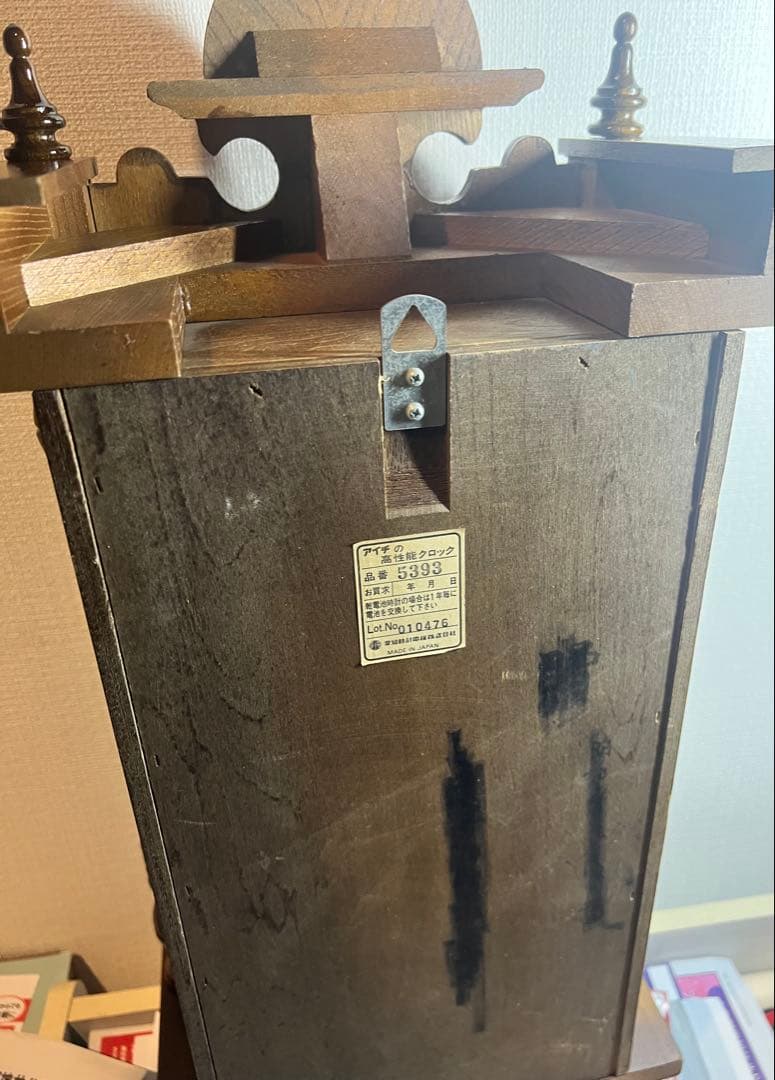 愛知30DAY SuperLight振り子時計ゼンマイ掛け時計柱時計ボンボン時計