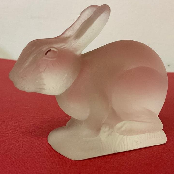 アンティーク ガラス 置物 うさぎ