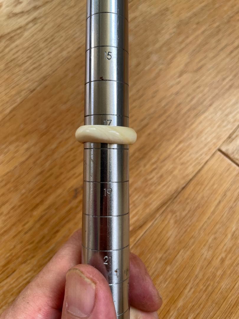 鯨歯リング　17.5〜17.8号マッコウ　抹香鯨　印材　根付け　ボーンカービング