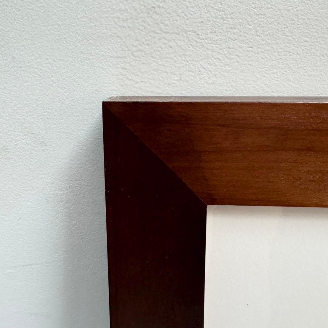 【在庫25】額 額縁 木製 焦茶 ダークブラウン 大きいサイズ アート 写真