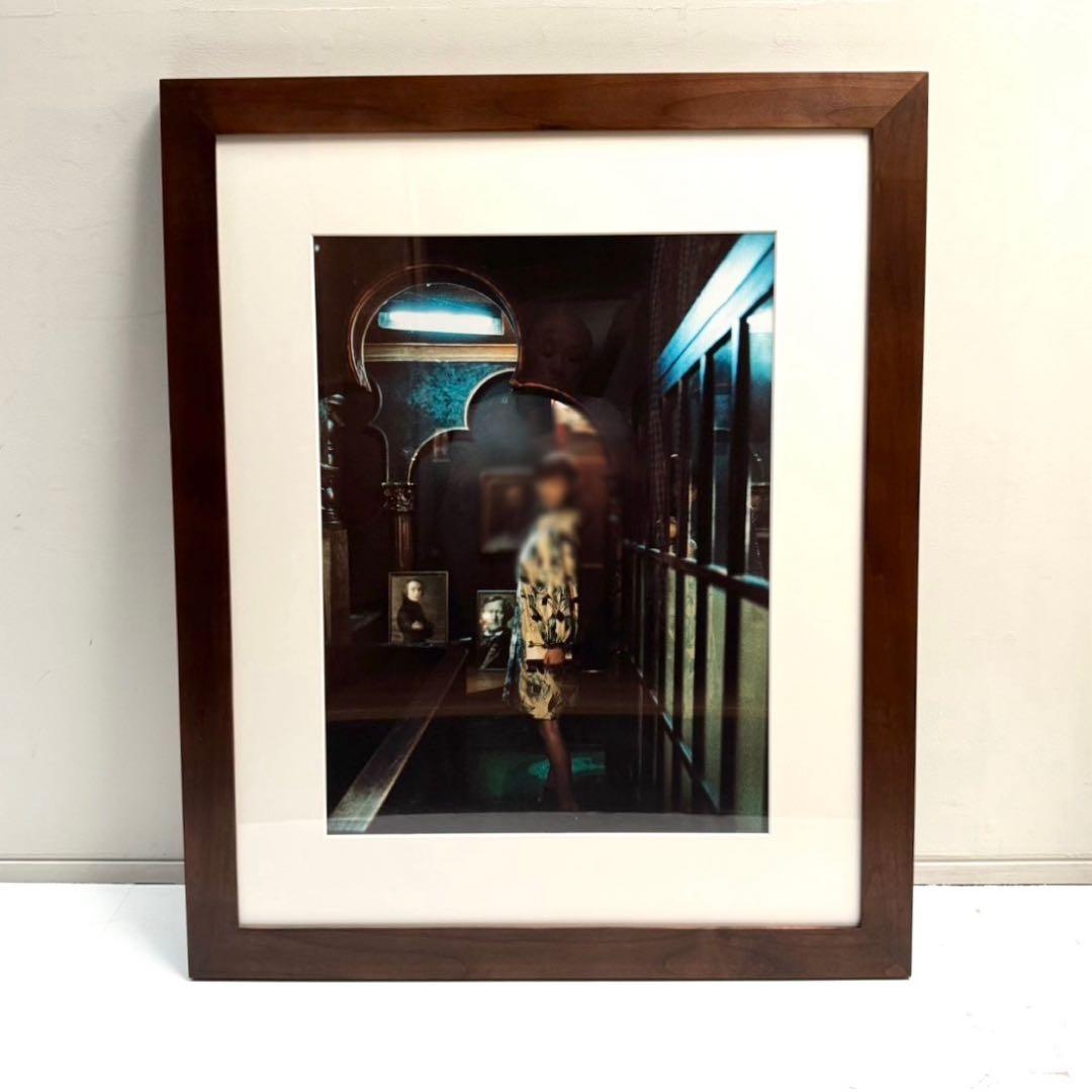 【在庫25】額 額縁 木製 焦茶 ダークブラウン 大きいサイズ アート 写真