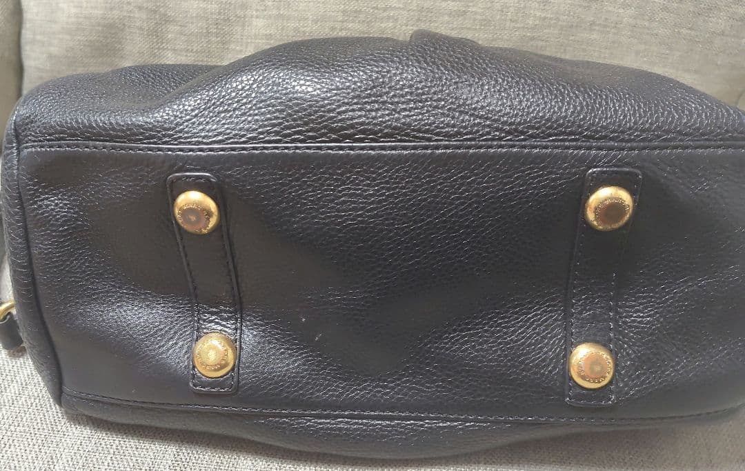 マークジェイコブス レザー シボ革 ゴールド金具 ハンドバッグ 黒y2k