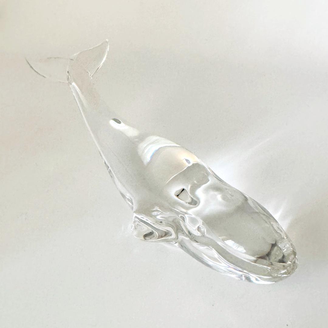 【バカラ】動物 クジラ 置物 インテリア★美品★幸運 金運 仕事運1