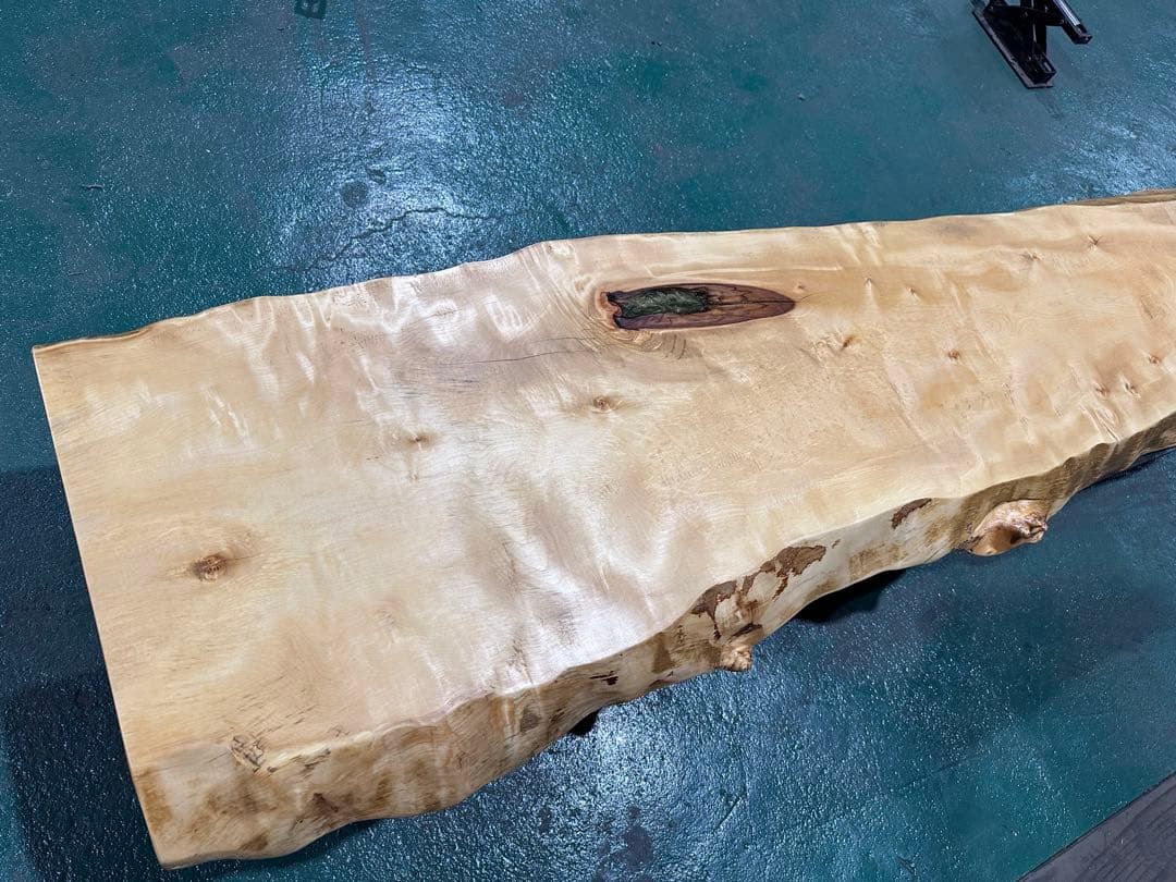 栃　トチ　一枚板　ローテーブル　センターテーブル　ベンチ　カフェ　別荘　ホテル