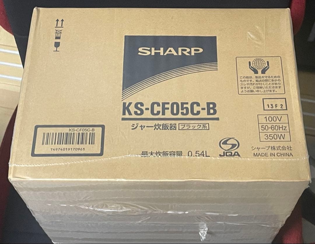 【新品未開封】SHARP炊飯器 [3合炊き] ブラック系 KS-CF05C-B