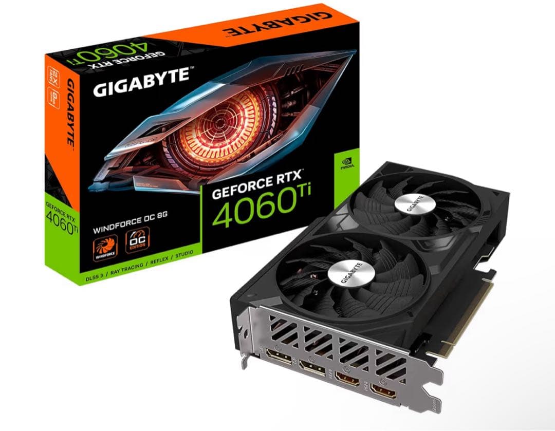 グラフィックボード・グラボ・ビデオカード GIGABYTE GEFORCE RTX4060Ti OC V2 8G