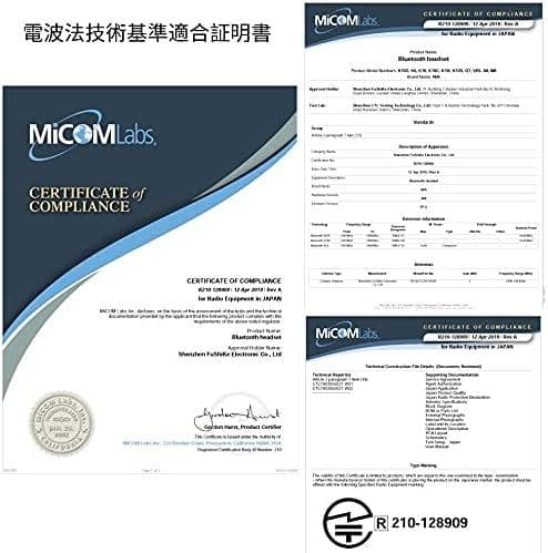 Bluetooth ヘッドセット 片耳 ワイヤレス イヤホン