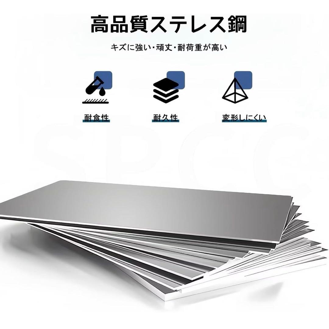 サービスワゴン キッチンワゴン ステンレス キャスター ストッパー付 2段 収納